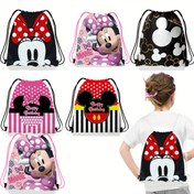 Resim Disney Mickey ve Minnie Mouse Çekmece Çantası Karikatür Desenli Polyester Çanta Taşınabilir Pratik Cep Hafif Büyük Kapasiteli Depolama Çantası Spor Salonu Seyahat Ofis Malzemeleri Parti Doğum Günü Çekmece Omuz Çantası 