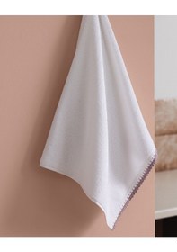 Resim Madame Coco Camille Kroşeli %100 Pamuk Yüz Havlusu - Beyaz/lila 8684427208618 Çok Renkli 