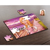 Resim Kişiye Özel Kadın Aşçı Karikatürlü Ahşap Puzzle-4 