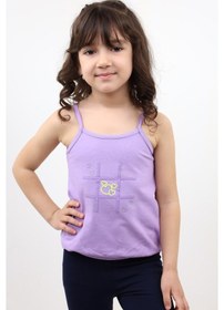 Resim Toontoy Kız Bebek Baskılı Atlet Lila 