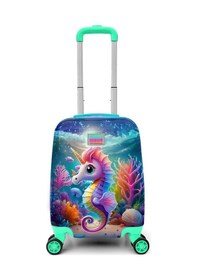 Resim Coral High Kids Deniz Atı Desenli Çocuk Valizi 16792 Çok Renkli 