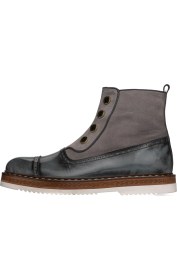 Resim Costo Shoes NVN491 Gri Açma Deri Eva Taban Büyük Numara Bot Rahat Geniş Kalıp Premıum Serisi 