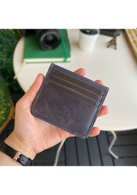 Resim Modica Sazara - Hakiki Deri Süper Ince Minimalist Cüzdan, Modern Tasarım, Slim Kartlık 