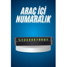 Resim Zero Land Zeroshop Araç Içi Numaratör Numaralık Oto Cam Kartı Fosforlu Numaratör 