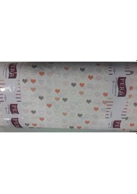 Resim Akfil Poplin Nevresimlik Kumaş Çok Amaçlı En 240 Kalp Desenli (461574175) 