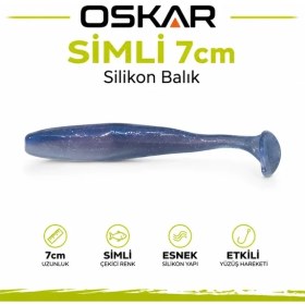 Resim İndirimlab Oskar Simli Silikon Balık 7cm Kokulu 