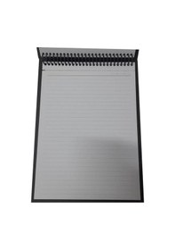 Resim Üstten Spralli Sert Kapak Bloknot 100 Yaprak Çizgili Defter 17 x 24 Cm Mavi 
