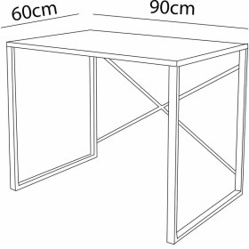 Resim Dekormila Metal Çalışma Masası - Ceviz 