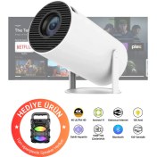 Resim Taşınabilir Android Projeksiyon Cihazı Pro 4K Hd Görüntü Wifi Bluetooth Desteği Speaker Hediyeli 