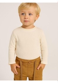 Resim Nanica Kids Erkek Çocuk Dokuma Beli Lastikli Pantolon-16003 Kahverengi 