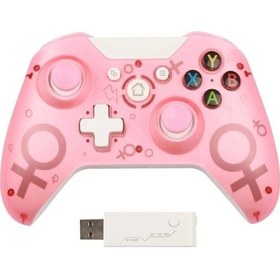 Resim N1 Pc/ps3 Android Tv Uyumlu Kablosuz Gamepad Oyun Kolu Pembe 