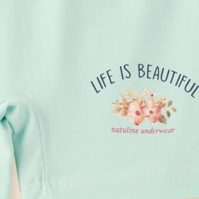 Resim Natuline 5508 Organik Pamuklu Kız Çocuk Likralı Boxer Life İs Beautiful 3'lü Paket - 9-10 Yaş 