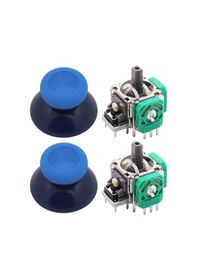 Resim Xbox One Analog Motor Topuz Seti 2+2 One - One S/x - Series S/x Uyumlu Siyah Buz Mavi Mavi 