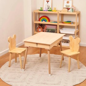 Resim Ahşap Montessori Ayaklı Kum Masası (Kinetik Kum Hediyeli) 