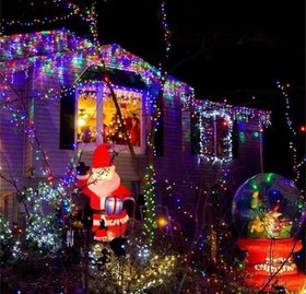 Resim Coverzone 30 Metre Fişli Sarı Led Işık Noel Yılbaşı Ağacı Işığı Led Ampül Çam Ağacı Balkon Merdiven Salon Yada Oda Süslemelerinde Kullanıma Uygun 220v Prizden Enerjisini Alır (30 Metre) 