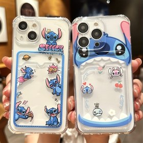 Resim Disney Stitch Selfie Kartvizit Kılıfı iPhone 16/15/14/13/12/XS/X Plus Pro Max için, Sevimli Karikatür Moda Tam Koruma Telefon Kılıfı, İdeal Hediye 