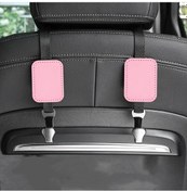 Resim Elmpaly 2 Adet Saklı Döşeme Kancası Araç Kolçak Metal Süet Kanca Pembe 