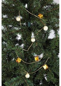 Resim Yılbaşı Çam Ağacı Zincir Süs Hediye Paketi- Cici Top 120cm Altın 