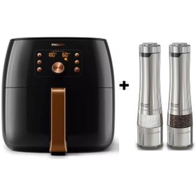 Resim Philips Xxl 7.3l Airfryer Fritöz Siyah +russell Hobbs Tuz & Karabiber Öğütücü Pilli Işıklı 