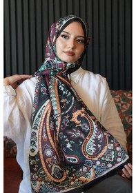 Resim Afvente Damla Motif Desen Bordo Soft Pamuk Şal Çok Renkli 
