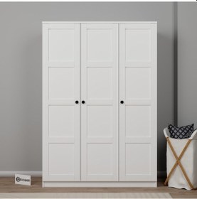 Resim Lucas 3 Kapılı Yüklük, Yorgan, Yastık Dolabı - Mat Beyaz Beyaz 