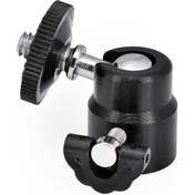 Resim C008 Tripod İçin Mini Gimbal Montajı, Alüminyum Alaşımlı + Pc Kamera Dönen Bilyalı Gimbal, 1/4" Vidalı Bağlantı 