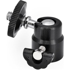 Resim C008 Tripod İçin Mini Gimbal Montajı, Alüminyum Alaşımlı + Pc Kamera Dönen Bilyalı Gimbal, 1/4" Vidalı Bağlantı 