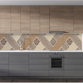 Resim Mutfak Tezgah Arası Folyo Fayans Kaplama Folyosu Rustik Çiçek 