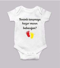 Resim venüsdijital Bebek Müjdesi Model 20223 Baskılı Bebek Body Zıbın 