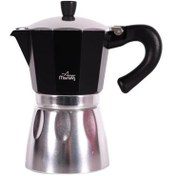 Resim Any Morning Hes-6 Espresso Kahve Makinesi Alüminyum Moka Pot 240 ml Siyah 