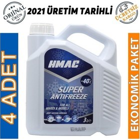 Resim H-Mac Antifriz -40 Derece 3 Lt Uzun Ömürlü Antifiriz 4 Adet 