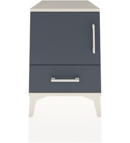 Resim Kronos Komodin 2 Raflı Tek Çekmeceli Tek Kapaklı 44x59x64 Aytaşı-antrasit Aytası 