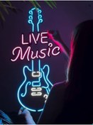 Resim Led Işıklı Müzik Gitar Duvar Tablo 