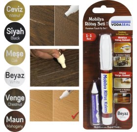 Resim Vodaseal Mobilya Rötuş Seti Ahşap Dolgu Kalemi Çizik Çatlak Kapatıcı Beyaz 