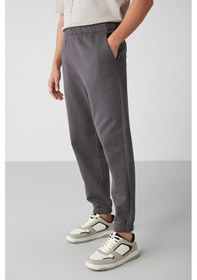 Resim Grimelange Inside Erkek Regular Fit Yumuşacık Kumaşlı Beli Paçası Lastıkli Antrasit Eşofman Altı 