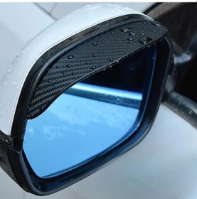 Resim Hightower 2 Adet Kalınlaştırılmış Karbon Fiber Desenli Araç Dikiz Aynası Yağmurluk 