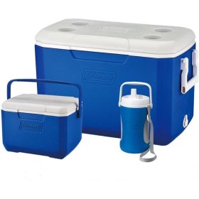 Resim Genel Markalar Soğutucu Buzluk Set - Coleman - 3-Piece Cooler Combo 48 QT - 45.4 lt - Mavi 