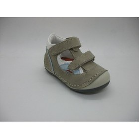 Resim Angelokids Perlina 01102 Doğal Deri Ortopedik Ilk Adım Ayakkabısı 18-21 (422287985) Beyaz - Gri 