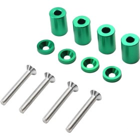 Resim Sharplace Tüm Turbo Motor Motoru Için Alaşım Hood Havalandırma Spacer Yükseltici Kitleri Yeşil Takas 