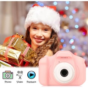 Resim One Step Çocuk Pembe Mini Hd 1080p Dijital Fotoğraf Makinesi Rubika Intax Pembe 