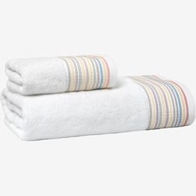 Resim Sarev Espora Beyaz%100 Pamuk Banyo Havlusu 80x150 cm 
