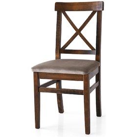 Resim ÇAPRAZ DÖŞEMELİ SANDALYE, KAHVE 