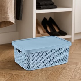 Resim Hobby Life Diamond Serisi Saklama Kutusu 13 Litre – Elmas Desenli Kapaklı, Geniş Hacimli ve Şık 