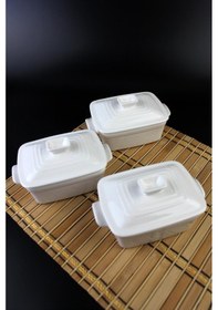 Resim 3 Lü Mini Porselen Kahvaltılık, Sosluk, Reçellik 12 9cm 