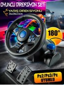 Resim nextbuy Oyuncu Direksiyonu Ps2/Ps3/Pc Uyumlu Araba Yarışı Oyun Direksiyonu Konsolu Pedallı Vitesli Seti 
