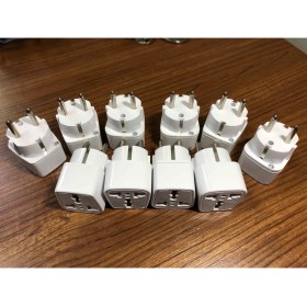 Resim Kelepir Fırsatlar 10 Adet Üniversal Çevirici Amerikan Ingiliz Fiş Dönüştürücü Türk Tipe Çeviren Adaptör Topraklı Model 