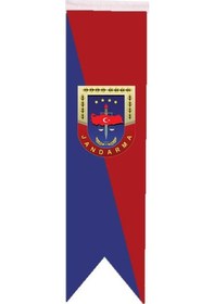 Resim Masa Üstü Kırlangıç Jandarma Bayrağı - 8X30Cm Çift Taraflı Saten 