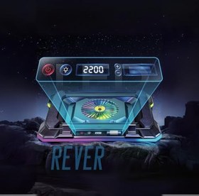Resim Rever Gaming Laptop Notebook Soğutucu Stand Telefon Tutucu Stant 2200RPM RGB Işıklı Led Display 