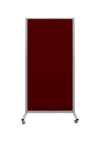 Resim 90x180 Cm Çift Taraflı Sabit Tekerlekli Kumaş Kaplı Ayaklı Paravan Beyaz 