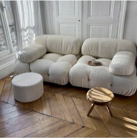 Resim Eriza Home Hazz 2 Modül Kanepe (teddy 03) Kırık Beyaz Ekru 